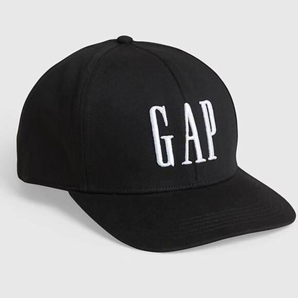 Gap 100% Cotton Logo Snapback Baseball Hat Black One Size - Picture 1 of 6